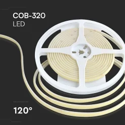 Ruban LED COB 5M 24V IP67 320LED/m - Blanc Froid 6000K - 8000K - SILAMP