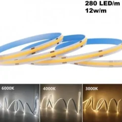 Ruban LED COB 5M 24V IP20 280LED/m - Blanc Froid 6000K - 8000K - SILAMP