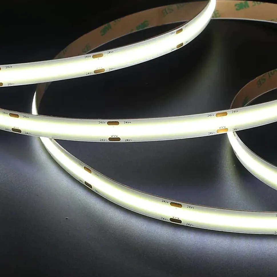 Ruban LED COB 5M 24V 10W/M IP20 480LED/m - Blanc Froid 6000K - 8000K - SILAMP