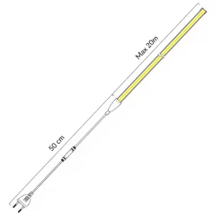 Ruban LED COB 220V AC Recoupable 20M IP65 432LED/m - Blanc Neutre 4000K - 5500K - SILAMP