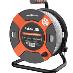 Ruban LED 25m 1000 lumens /m sur enrouleur bande lumineuse blanche IP65 Quarx