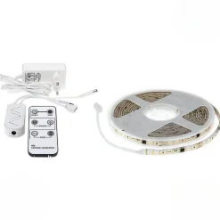 Ruban LED 5M Effet Dynamique 126LED/m 12V IP65 + Télécommande et Transformateur - Blanc Neutre 4000K - 5500K - SILAMP