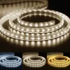 Ruban LED 220V 5050 IP65 60LED/m (Vendu sur mesure au mètre) - Blanc Chaud 2300K - 3500K - SILAMP