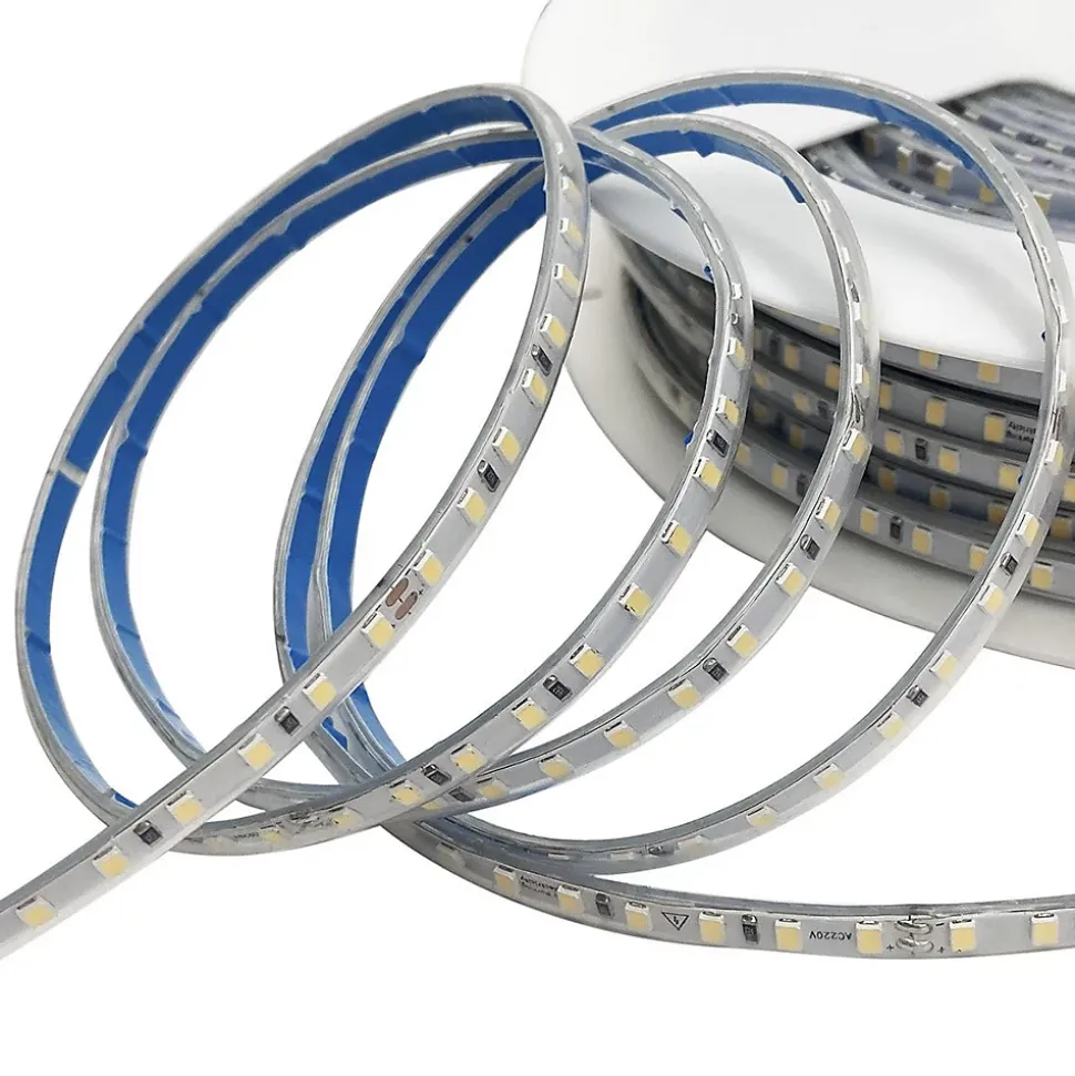 Ruban LED 220V AC 50M 5mm 2835 IP65 120LED/M - Blanc Froid 6000K - 8000K - SILAMP