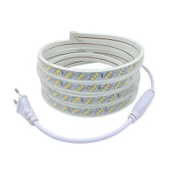 Ruban LED 220V Recoupable IP65 2835 180LED/m Triple Rangée (vendu sur mesure au mètre) - Blanc Chaud 2300K - 3500K - SILAMP