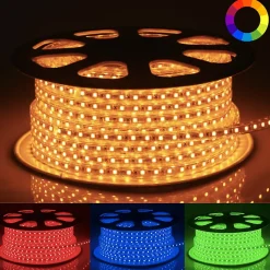 Ruban LED 220V RGB Recoupable 5050 IP65 50M 60LED/m + Télécommande - SILAMP