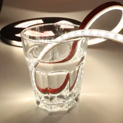 Ruban LED 220V 75W 15Wm 12mm 120 LEDs SMD2835m Silicone IP67 Coupure tous les 10cm 5m 115lmW 4000K Lumière neutre