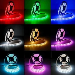 Ruban LED 36W DC12V 60 LED/m 5m RGB + Adaptateur Secteur et Contrôleur - SILAMP