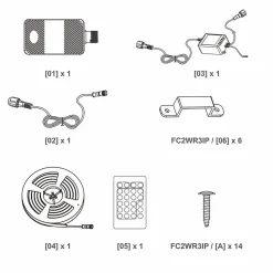 Ruban lumineux Ammasy LED intégrée variation de couleurs IP65 dimmable 1200lm 13W L.300cm blanc GoodHome