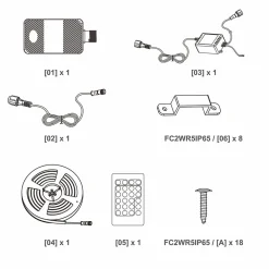 Ruban lumineux Ammasy LED intégrée variation de couleurs IP65 dimmable 1200lm 15W L.500cm blanc GoodHome