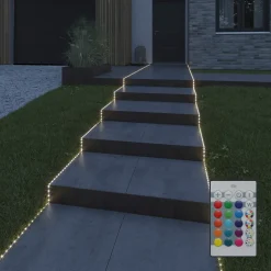 Ruban lumineux Berin LED intégrée variation de couleurs IP65 dimmable 155W L.1500cm blanc GoodHome