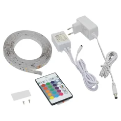 Ruban lumineux Waldeck LED intégrée variation de blancs et de couleurs IP20 dimmable 1200lm 16W L.300cm blanc GoodHome