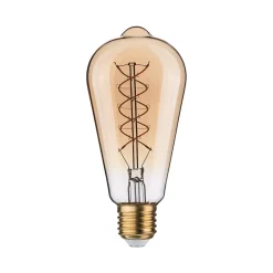 Rustic Shine Standard 230 V Ampoules LED E27 Filament en forme de S 300lm 4,2W 1800K gradable Doré