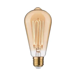 Rustic Shine Standard 230 V Ampoules LED E27 Filament en forme de S 300lm 4,2W 1800K gradable Doré