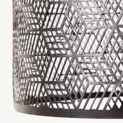 SANTY Suspension noir/naturel métal/bambou E27 1x52W - ampoule non incluse