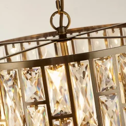 Searchlight Bijou Luminaire suspendu à 5 lumières, laiton antique, verre à champagne