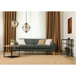 Searchlight Coronet Luminaire suspendu à 3 lumières Chrome, Verre