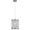 Searchlight Elise - Suspension à 1 lumière, chrome, gouttes de cristal, E27