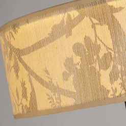 Searchlight Isla Lampadaire 3 lumières, abat-jour en papier recyclé et métal noir