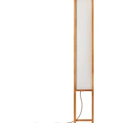 SEASIDE Lampadaire 2L nature/blanc 2xE27 40W - bois/textile - ampoule non incluse