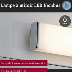 Selection Bathroom Applique LED Nembus IP44 3000K 600lm 230V 9W Chrome