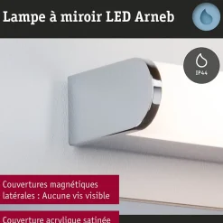 Selection Bathroom Applique LED Arneb IP44 3000K 550lm 230V 9W Chrome