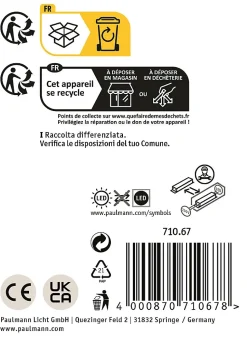 Selection Bathroom Applique LED Gove IP44 3000K 400lm 230V 5W Chrome Satiné