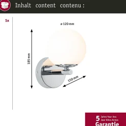 Selection Bathroom Applique LED Gove IP44 3000K 400lm 230V 5W Chrome Satiné