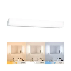 Selection Bathroom Éclairage de miroir LED Luno IP44 White Switch 550lm 230V 6W Alu