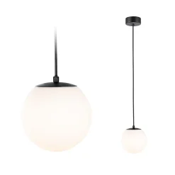 Selection Bathroom Luminaire en suspension LED Gove IP44 3000K 900lm 9W Noir mat Satiné