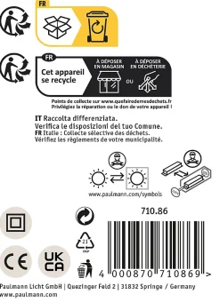 Selection Bathroom Plafonnier LED Tega IP44 White Switch 1200lm 230V 22,5W Noir mat