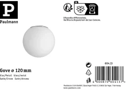 Selection Bathroom Plafonnier Gove Verre de rechange Chrome Satiné