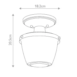 Semi-plafonnier Dublin 1 lumière - Chrome poli