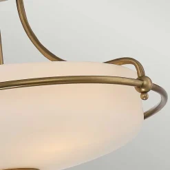 Semi-plafonnier Griffin 3 lumières - Laiton vieilli