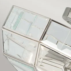 Semi-plafonnier Old Park 2 lumières - Nickel poli