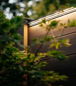 Set éclairage ext. pour clôture PVC/Aluminium - 5 Barettes lumineuse 1733 m/m Anthracite - 1 transformateur et 1 prolongateur