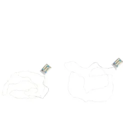 Set de 2 guirlandes lumineuses en plastique blanc et doré 8.5x7.5x2.2 cm