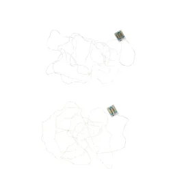 Set de 2 guirlandes lumineuses en plastique blanc et doré 8.5x7.5x2.5 cm