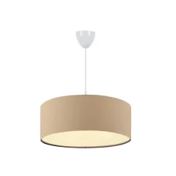 Set de 2 luminaires Scunthorpe suspension et lampadaire E27 beige lux.pro