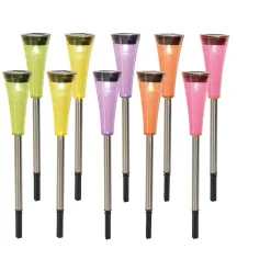 Set de 10 piquets de terre solaires LED 'Multi'