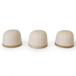 Set de 3 veilleuses Dôme 7.5cm en Bois - Atelier Pierre