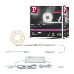 SimpLED Power Strip LED Blanc chaud avec Dimm/Switch Kit complet 3m revêtue 33W 1100lm/m 72 LEDs/m 3000K 48VA