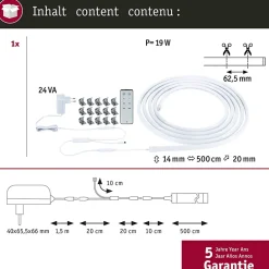 SimpLED Strip LED Delta Kit complet 5m revêtue 18W 660lm/m 3000K