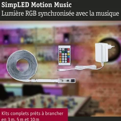 SimpLED Strip LED RGBIC Motion Music Kit complet 5m revêtue 22W 170lm/m 420 LEDs/m RGB 24VA