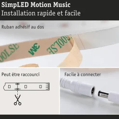 SimpLED Strip LED RGBIC Motion Music Kit complet 5m revêtue 22W 170lm/m 420 LEDs/m RGB 24VA