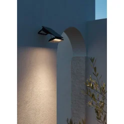 Sky Solar Sensor - Lampe solaire LED avec détecteur mouvement et de crépuscule, 8 W, 1 600 lm, 4000K, IP54 - Beneito Faure - Noir