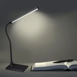 SLIM: Lampe de bureau LED 510 lumen, 6W, interrupteur tactile, noir