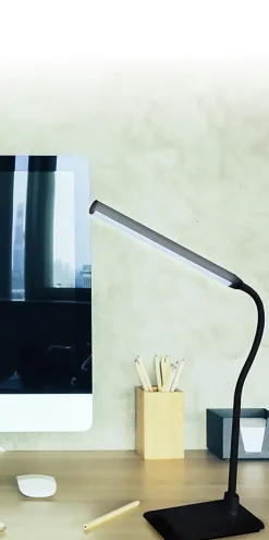 SLIM: Lampe de bureau LED 510 lumen, 6W, interrupteur tactile, noir