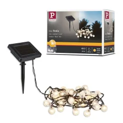 Solar Guirlande LED Soala IP44 3000K 30x3lm Noir
