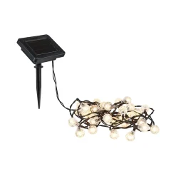 Solar Guirlande LED Soala IP44 3000K 30x3lm Noir